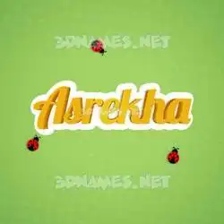 asrekha in Ladybugs style - 3D name wallpaper