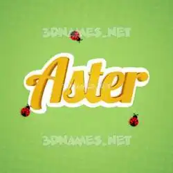 aster in Ladybugs style - 3D name wallpaper