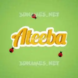 ateeba in Ladybugs style - 3D name wallpaper