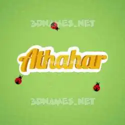 athahar in Ladybugs style - 3D name wallpaper