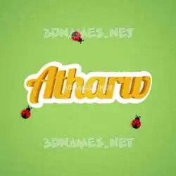 atharw in Ladybugs style - 3D name wallpaper