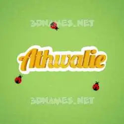 athwalie in Ladybugs style - 3D name wallpaper