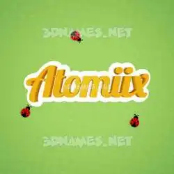 atomiix in Ladybugs style - 3D name wallpaper