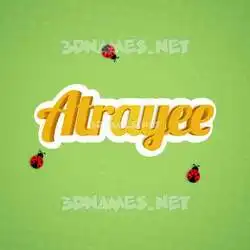atrayee in Ladybugs style - 3D name wallpaper