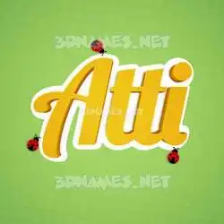atti in Ladybugs style - 3D name wallpaper