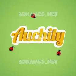 auchity in Ladybugs style - 3D name wallpaper