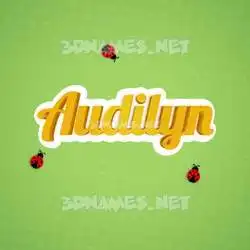 audilyn in Ladybugs style - 3D name wallpaper