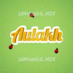 aulakh in Ladybugs style - 3D name wallpaper