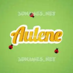 aulene in Ladybugs style - 3D name wallpaper