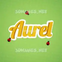 aurel in Ladybugs style - 3D name wallpaper