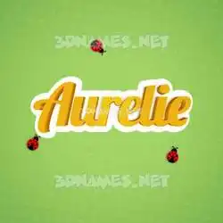 aurelie in Ladybugs style - 3D name wallpaper