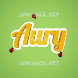 aury in Ladybugs style - 3D name wallpaper