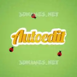 autoedit in Ladybugs style - 3D name wallpaper