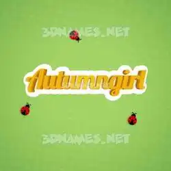autumngirl in Ladybugs style - 3D name wallpaper