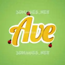 ave in Ladybugs style - 3D name wallpaper