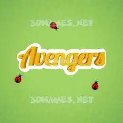 avengers in Ladybugs style - 3D name wallpaper