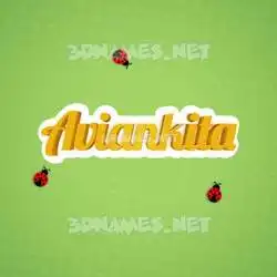 aviankita in Ladybugs style - 3D name wallpaper