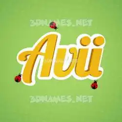avii in Ladybugs style - 3D name wallpaper