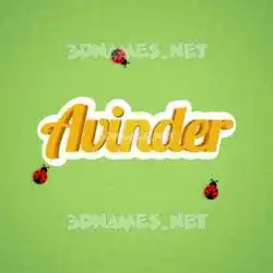 avinder in Ladybugs style - 3D name wallpaper