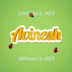 avinesh in Ladybugs style - 3D name wallpaper
