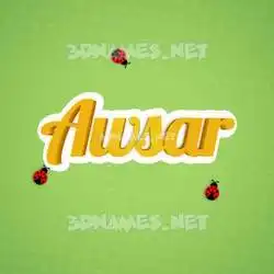 awsar in Ladybugs style - 3D name wallpaper