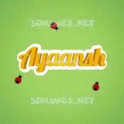 ayaansh in Ladybugs style - 3D name wallpaper
