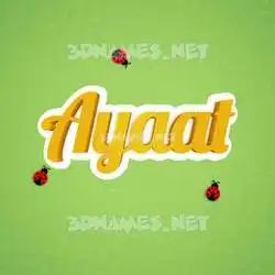 ayaat in Ladybugs style - 3D name wallpaper