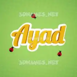 ayad in Ladybugs style - 3D name wallpaper