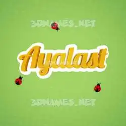 ayalast in Ladybugs style - 3D name wallpaper