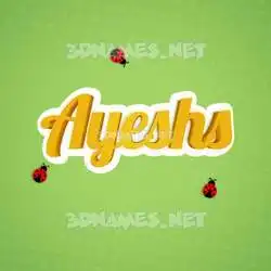 ayeshs in Ladybugs style - 3D name wallpaper