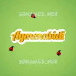 aymenabidi in Ladybugs style - 3D name wallpaper