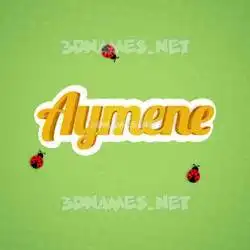 aymene in Ladybugs style - 3D name wallpaper