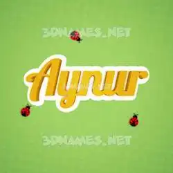 aynur in Ladybugs style - 3D name wallpaper