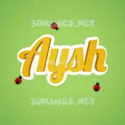 aysh in Ladybugs style - 3D name wallpaper