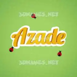 azade in Ladybugs style - 3D name wallpaper