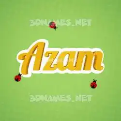 azam in Ladybugs style - 3D name wallpaper