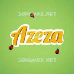 azeza in Ladybugs style - 3D name wallpaper