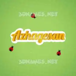 azhagesan in Ladybugs style - 3D name wallpaper