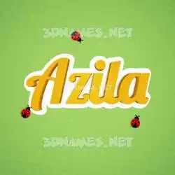 azila in Ladybugs style - 3D name wallpaper