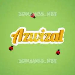 azwizal in Ladybugs style - 3D name wallpaper