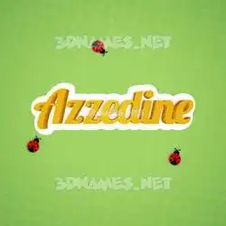 azzedine in Ladybugs style - 3D name wallpaper