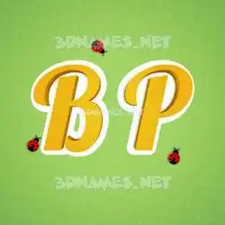 b p in Ladybugs style - 3D name wallpaper