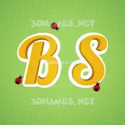 b s in Ladybugs style - 3D name wallpaper