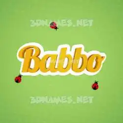 babbo in Ladybugs style - 3D name wallpaper