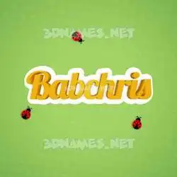 babchris in Ladybugs style - 3D name wallpaper