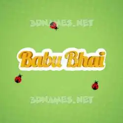 babu bhai in Ladybugs style - 3D name wallpaper