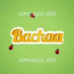bachaa in Ladybugs style - 3D name wallpaper