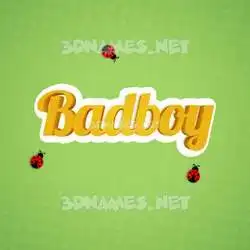badboy in Ladybugs style - 3D name wallpaper