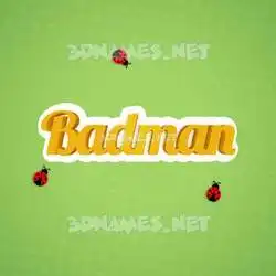 badman in Ladybugs style - 3D name wallpaper