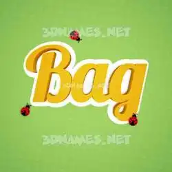 bag in Ladybugs style - 3D name wallpaper